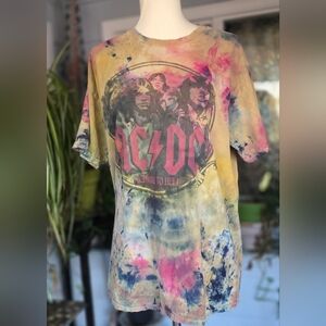 AC/DC Tie-Dye Graphic T-Shirt